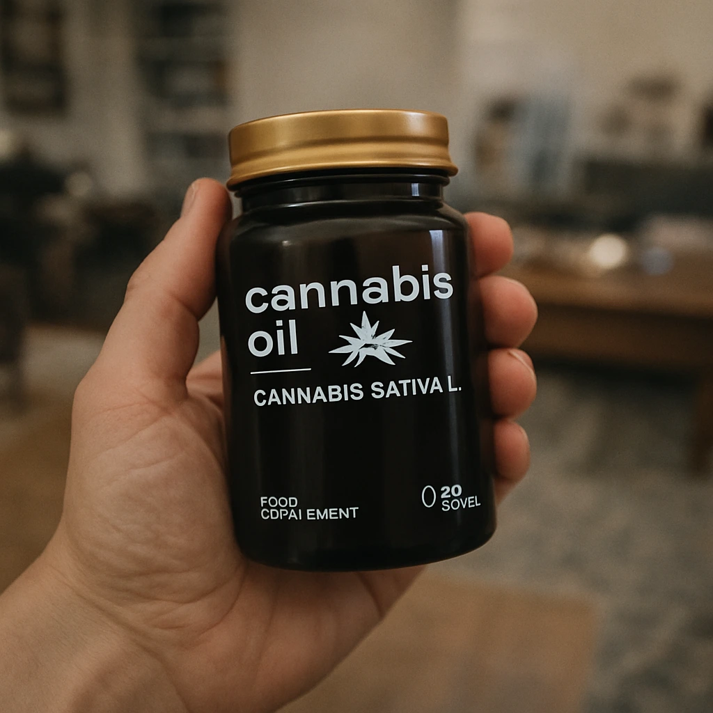 Foto della confezione Cannabis Oil Hearing da un cliente reale